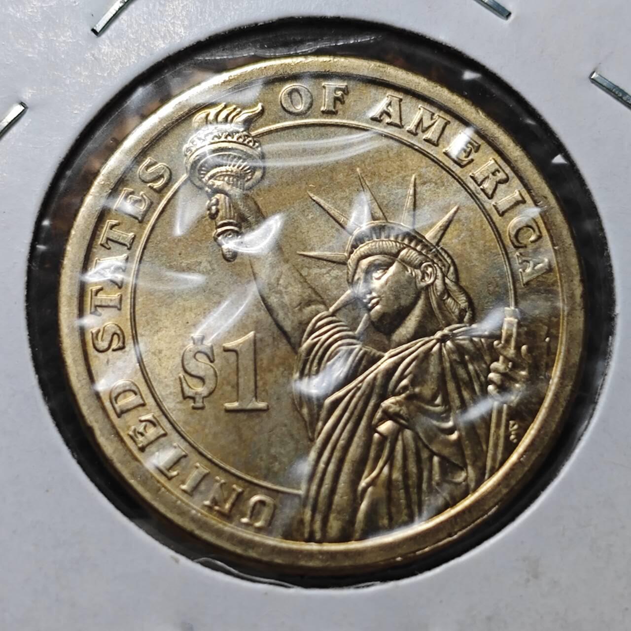 KK钱币收藏小铺  纪念币专场  2月预留时间 周末发货   2008美国第8届总统1元纪念币 