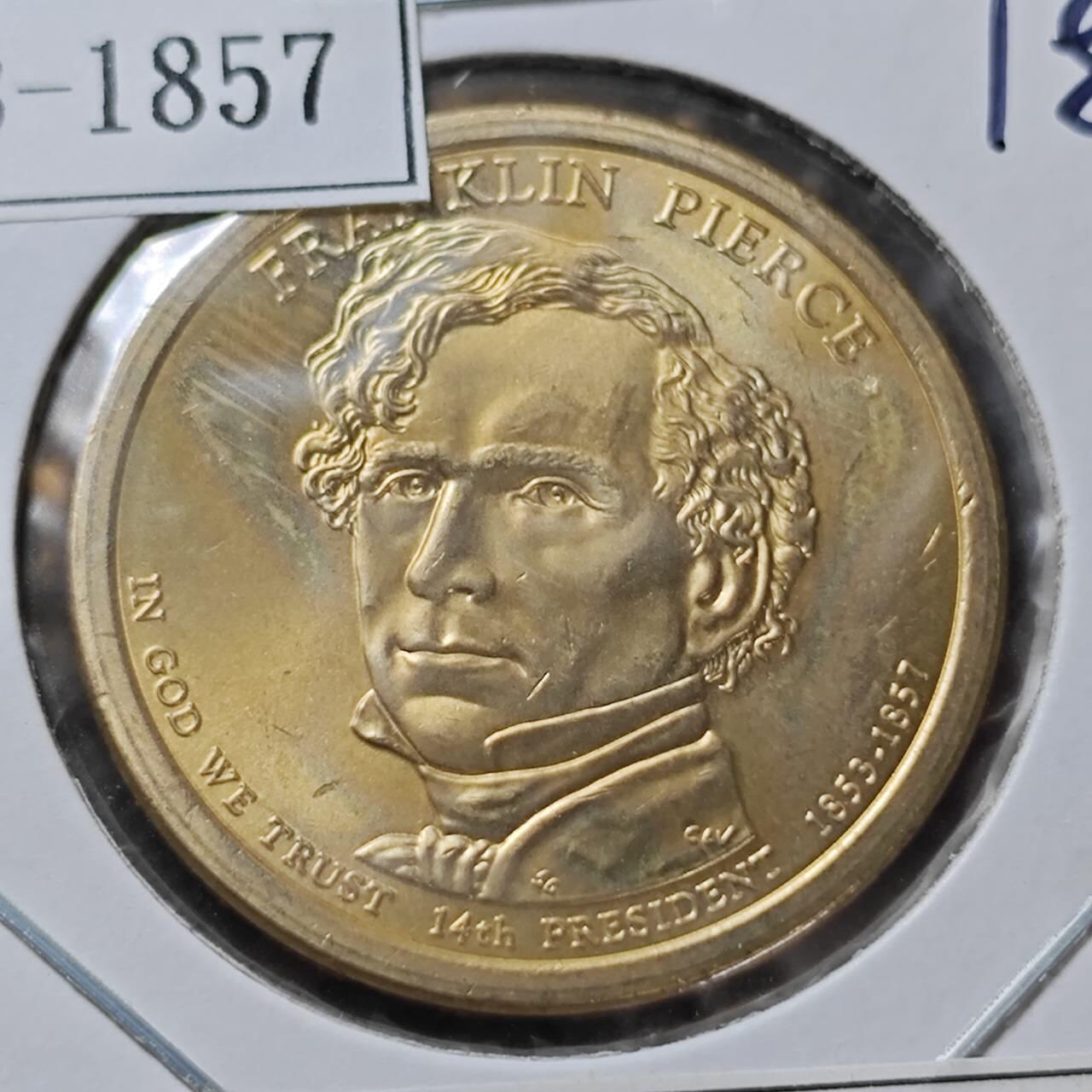 KK钱币收藏小铺  纪念币专场  2月预留时间 周末发货     2010美国第14届总统1元纪念币 