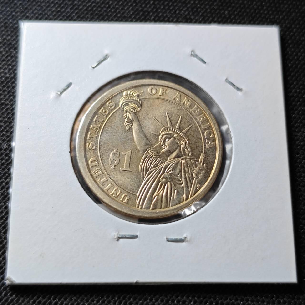 KK钱币收藏小铺  纪念币专场  2月预留时间 周末发货        2013美国第28届总统1元纪念币 