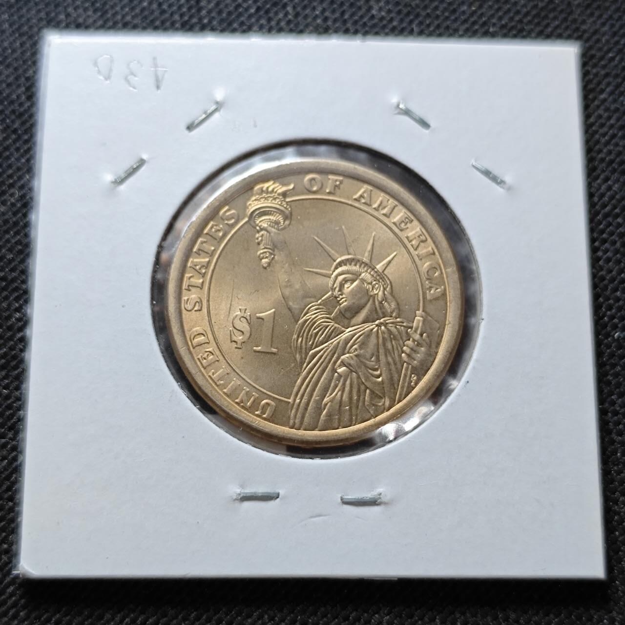 KK钱币收藏小铺  纪念币专场  2月预留时间 周末发货         2015美国第33届总统1元纪念币 