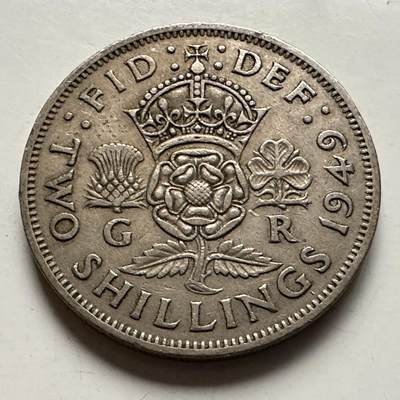 🌹外币初藏🌹🐯2025年第118场  每周二四六晚8️⃣点 接代拍 - 英国1949年2先令