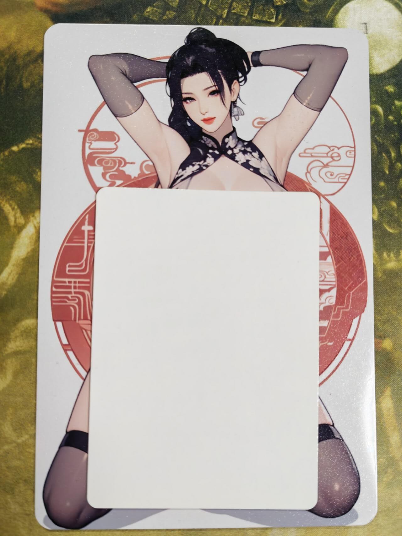 阳大大卡牌拍卖第77期（持续收拍品，周五晚上九点截拍，进群福利早知道） 古风美女现代装 情趣旗袍娘 大雷露点照 限定典藏 镜面大磁卡