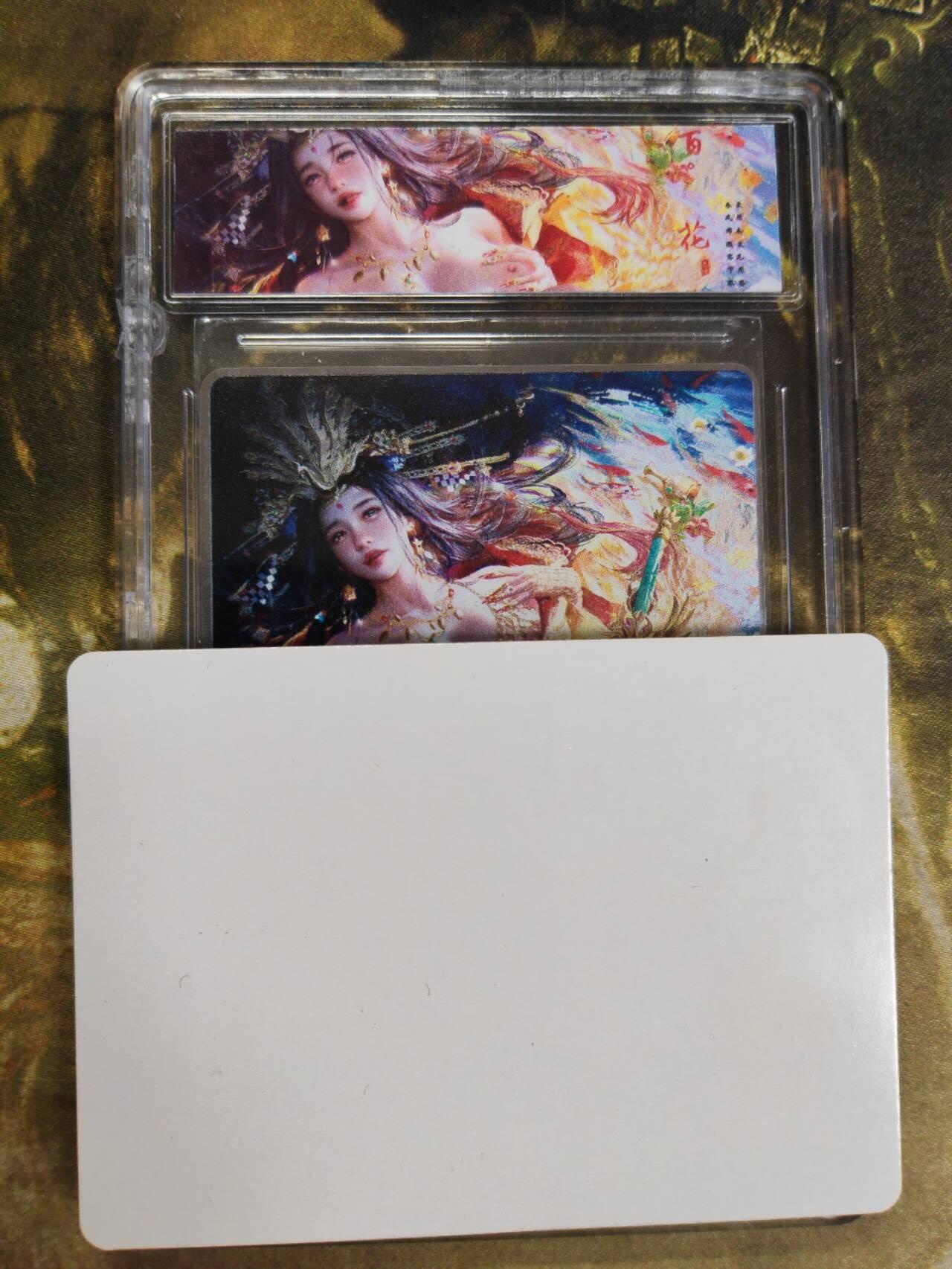 阳大大卡牌拍卖第77期（持续收拍品，周五晚上九点截拍，进群福利早知道） 荐【自制美卡】2021 卡玩帕克 神州百花谱第三弹 潘玉儿双服饰 St_brush刷子 双面超清金属卡 定制专属美标