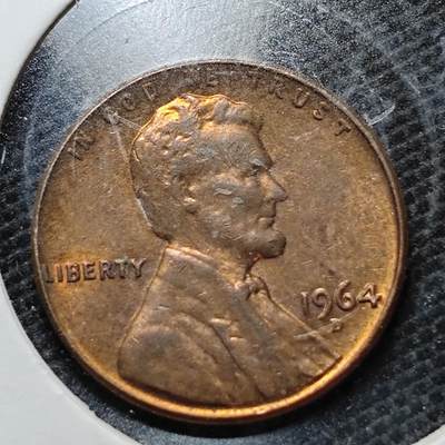 KK钱币收藏小铺  第357场  2月预留时间 周末发货 - 1964美国1分 深打好品