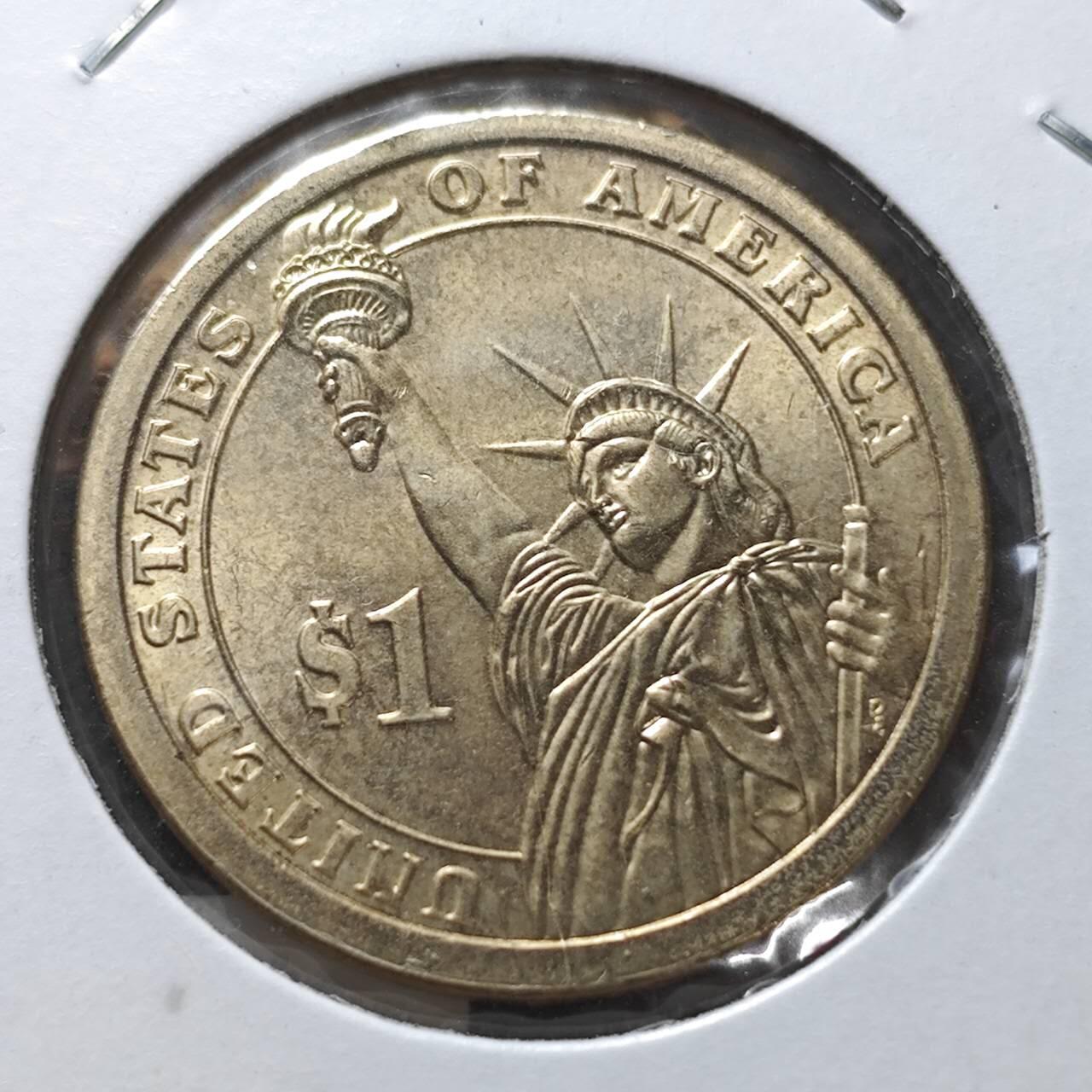 KK钱币收藏小铺  纪念币专场  2月预留时间 周末发货      2011美国第18届总统1元纪念币 