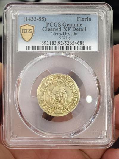 PCGS-XFD荷兰中世纪1433-55年乌特勒支弗罗林金币 - PCGS-XFD荷兰中世纪1433-55年乌特勒支弗罗林金币