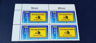 德国邮票专场，都是四方联 - 德国邮票四方联，1994年发行， 公爵锯木厂100周年  木厂标志。品相如图