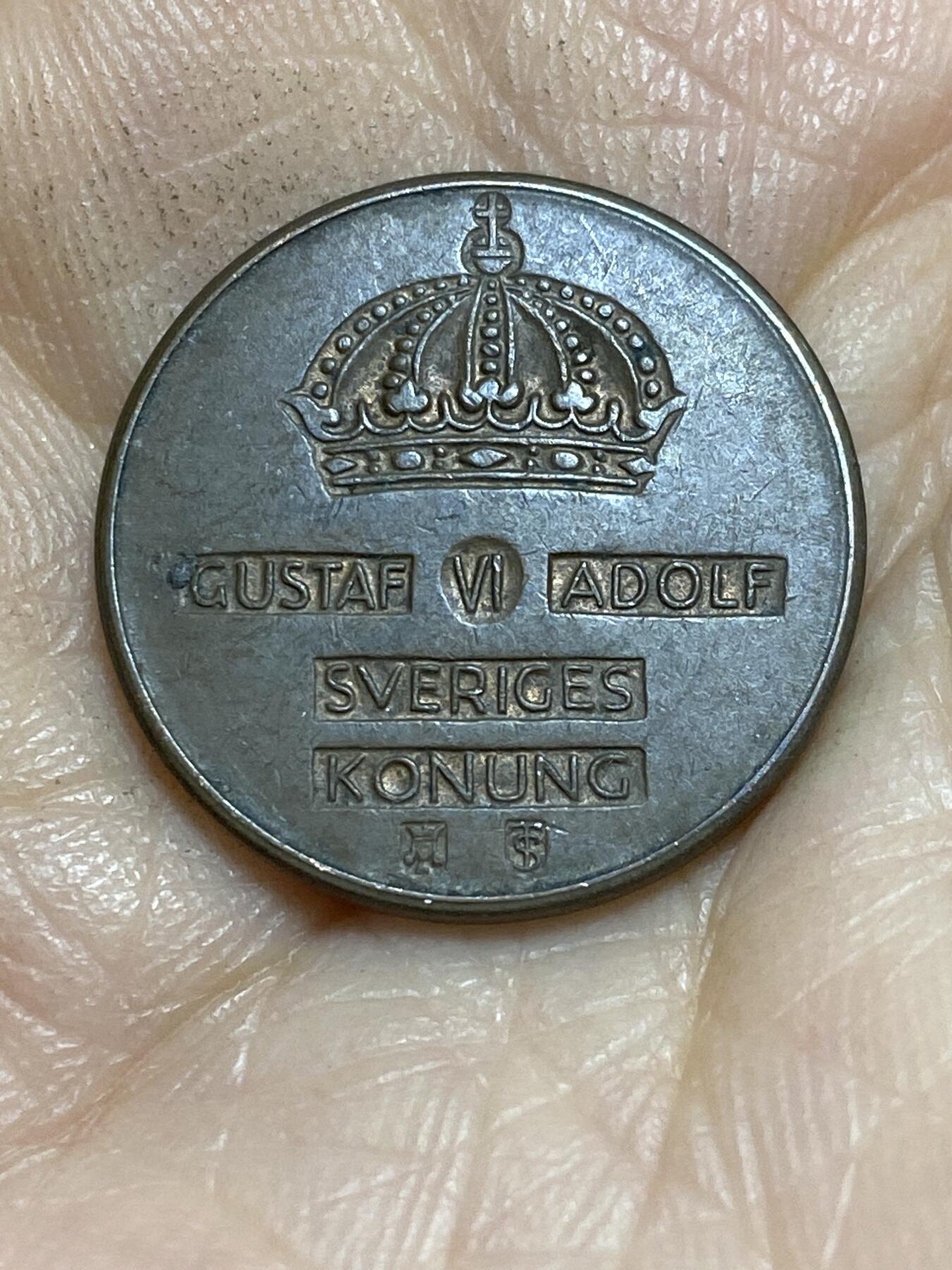 2025年第一百一十五场(总第一百四十一场）外国好品散币(免佣金) 瑞典🇸🇪1953年2欧尔(古斯塔夫六世时期，早期TS版)