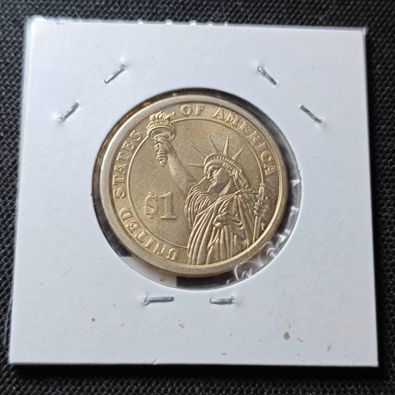 KK钱币收藏小铺  纪念币专场  2月预留时间 周末发货        2013美国第27届总统1元纪念币 