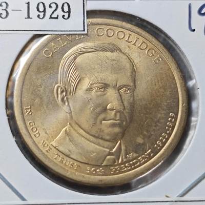 KK钱币收藏小铺  纪念币专场  2月预留时间 周末发货 -         2014美国第30届总统1元纪念币 