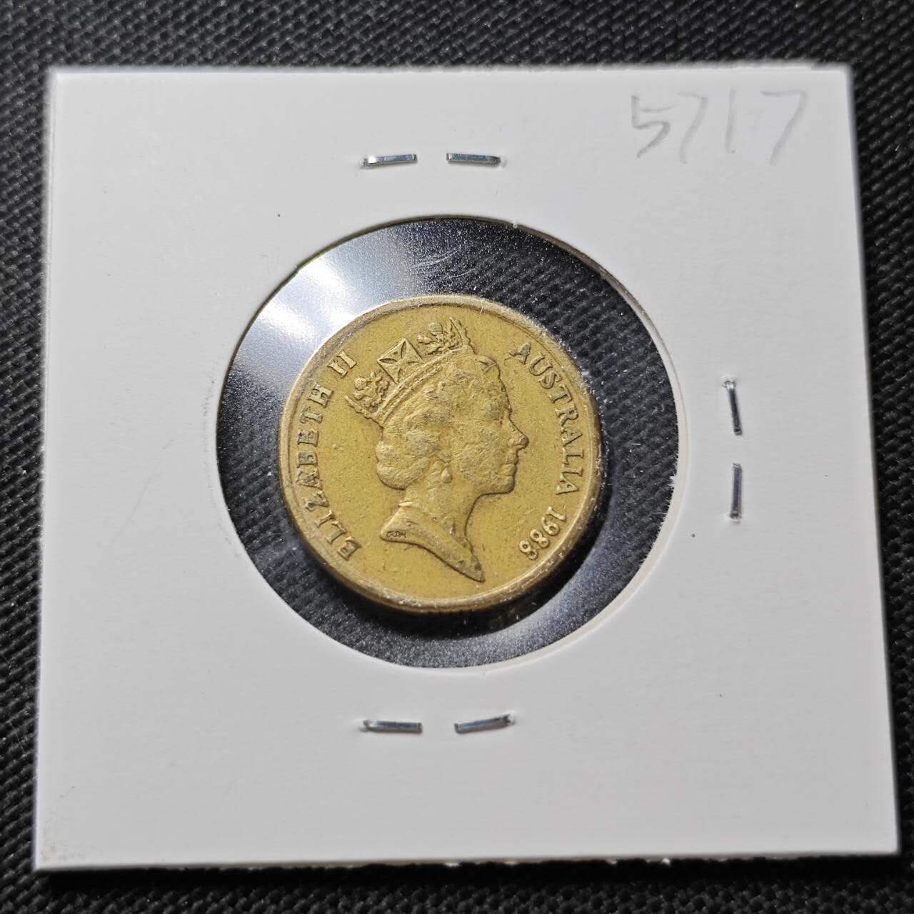 KK钱币收藏小铺  第357场  2月预留时间 周末发货 1988澳大利亚土著人2元 