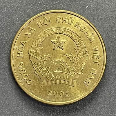 回流1022 - 越南🇻🇳2003年5000盾铜币 独柱寺/国徽