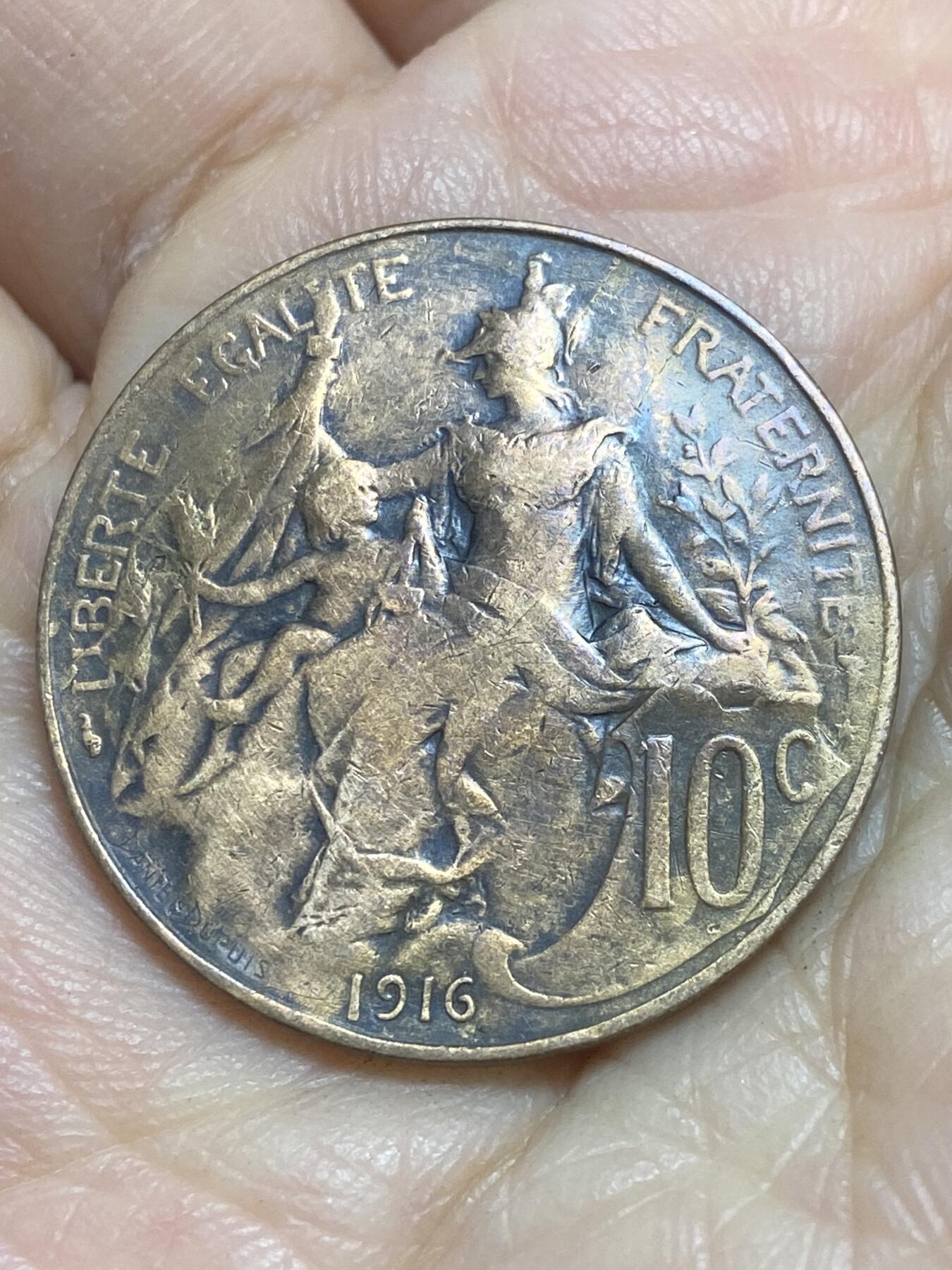 2025年第一百一十五场(总第一百四十一场）外国好品散币(免佣金) 法兰西第三共和国1916年10生丁