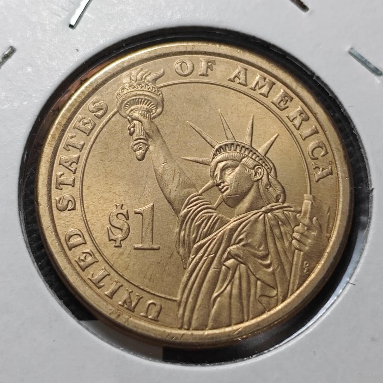 KK钱币收藏小铺  纪念币专场  2月预留时间 周末发货    2009美国第12届总统1元纪念币 