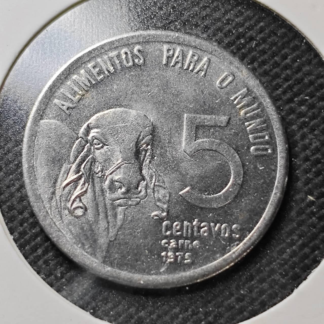 KK钱币收藏小铺  第357场  2月预留时间 周末发货 1975巴西5分 农粮纪念币 好品