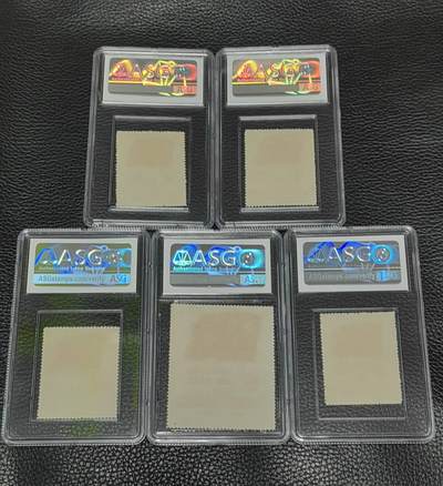 洪涛臻品批发群 精选邮票限时拍卖第1269期  纪6平贴再版新全 ASG85op，早期草纸精品，套票+评级费下来成本七百多，85套超高性价比，买票送壳子，注意捡漏