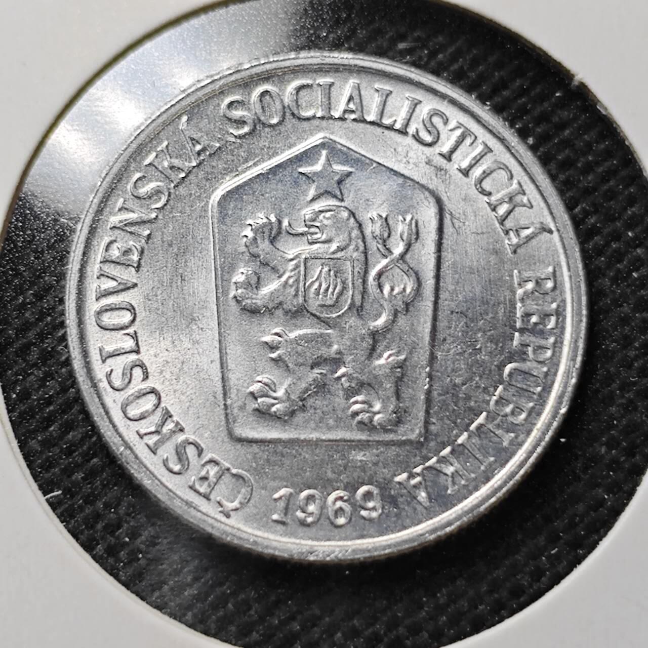 KK钱币收藏小铺  第357场  2月预留时间 周末发货 1969捷克斯诺伐克10赫勒 