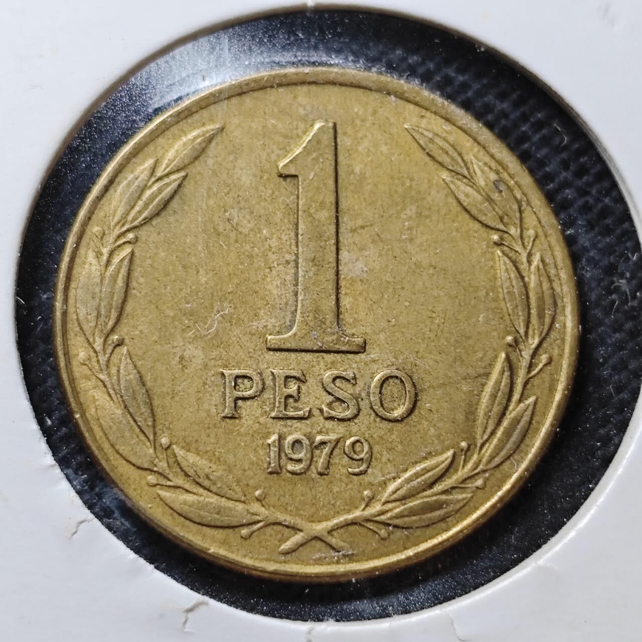 KK钱币收藏小铺  第357场  2月预留时间 周末发货 1979智利1比索 