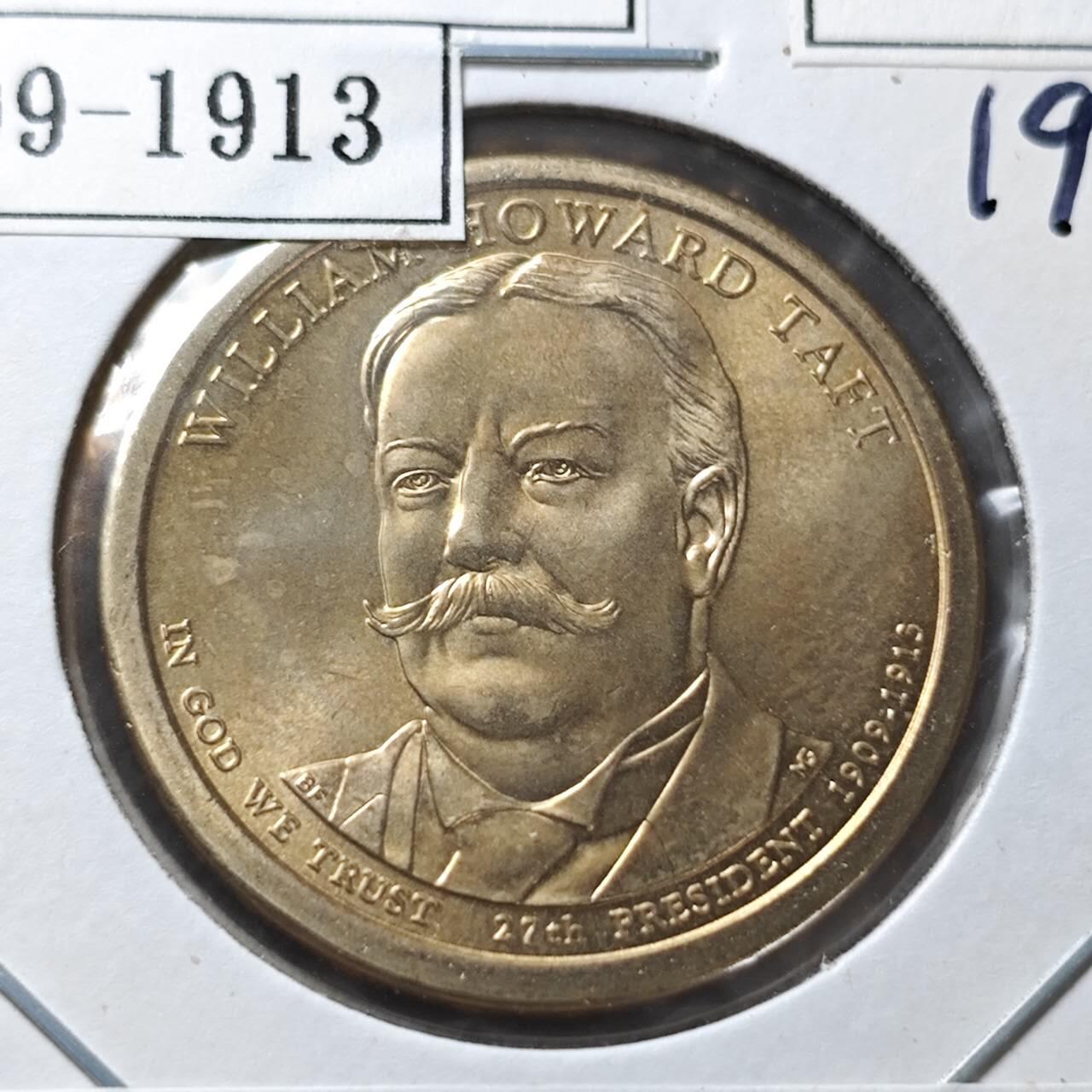 KK钱币收藏小铺  纪念币专场  2月预留时间 周末发货        2013美国第27届总统1元纪念币 