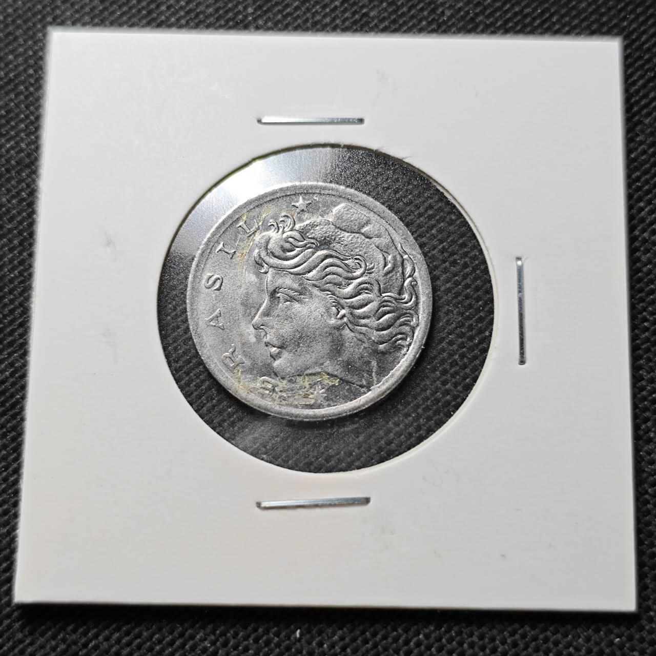 KK钱币收藏小铺  第357场  2月预留时间 周末发货 1975巴西5分 农粮纪念币 好品