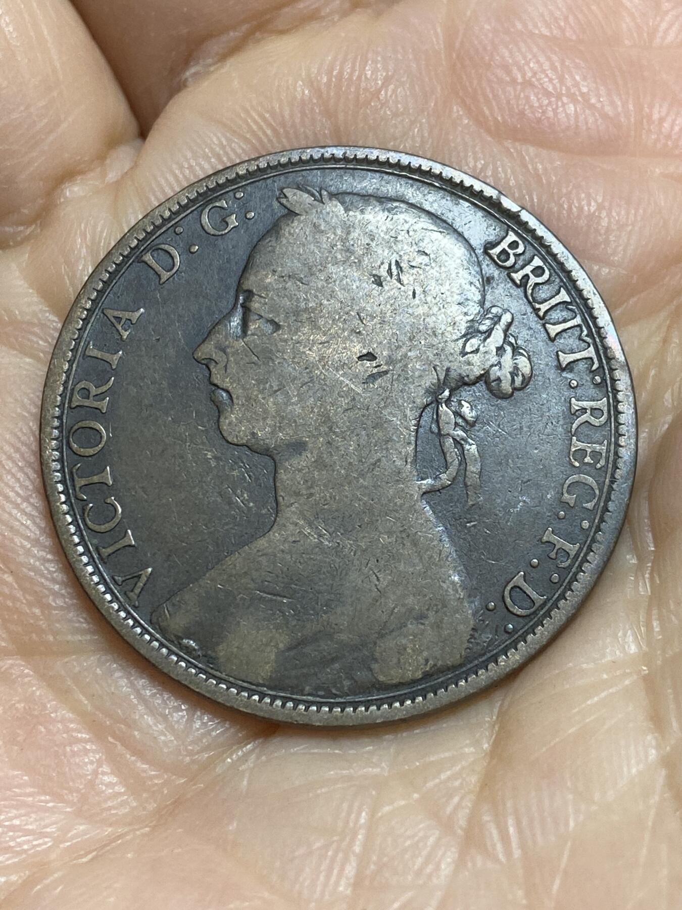 2025年第一百一十五场(总第一百四十一场）外国好品散币(免佣金) 英国🇬🇧1891年1便士(维多利亚女王中年桂冠)