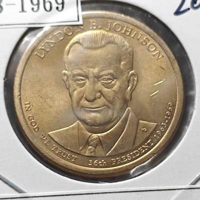 KK钱币收藏小铺  纪念币专场  2月预留时间 周末发货 -          2015美国第36届总统1元纪念币 