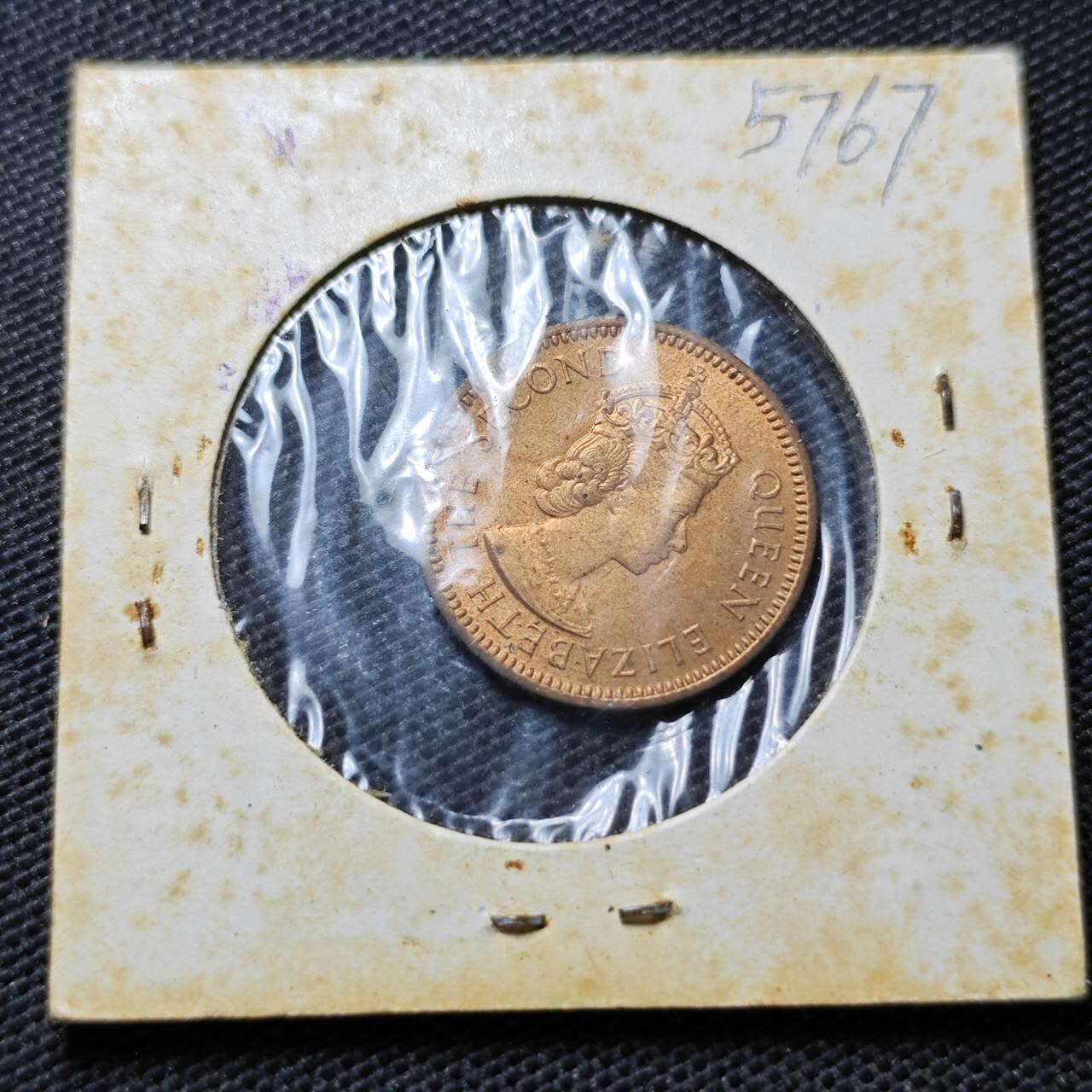 KK钱币收藏小铺  第357场  2月预留时间 周末发货  1955英属塞浦路斯3米尔铜币 好品