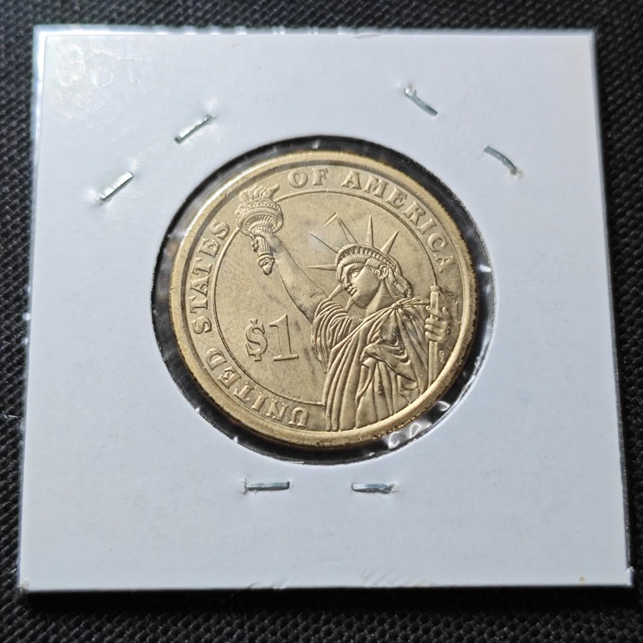 KK钱币收藏小铺  纪念币专场  2月预留时间 周末发货   2009美国第9届总统1元纪念币 