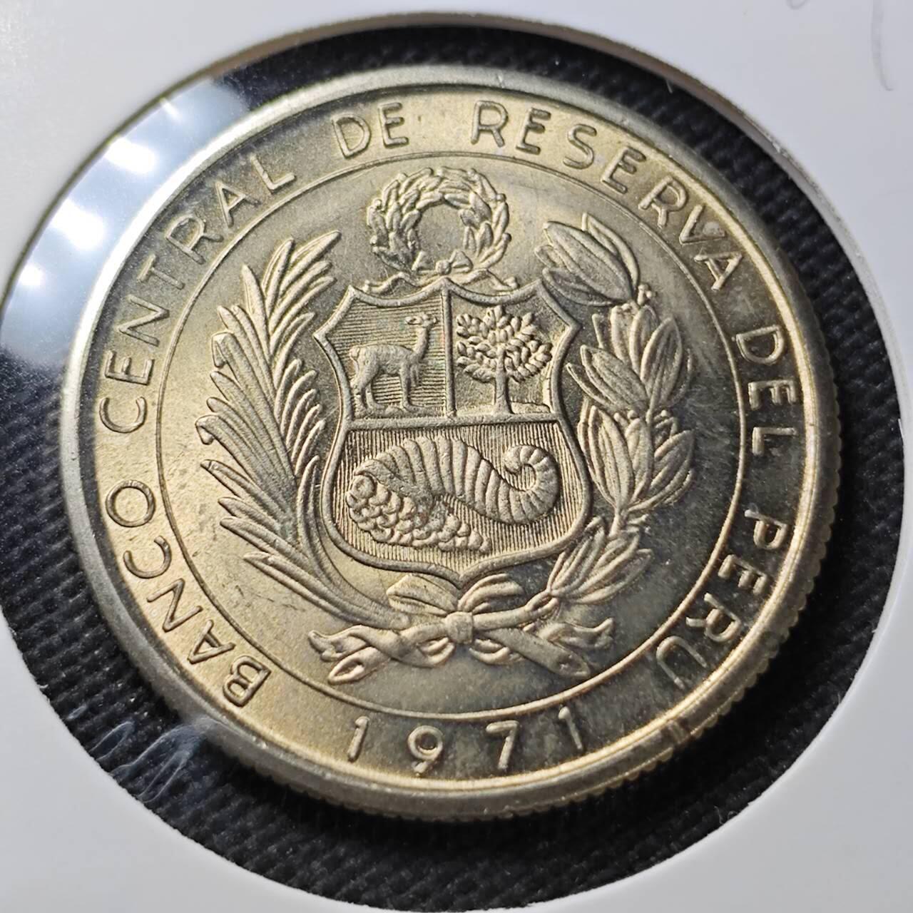 KK钱币收藏小铺  纪念币专场  2月预留时间 周末发货  1971秘鲁10索尔纪念币