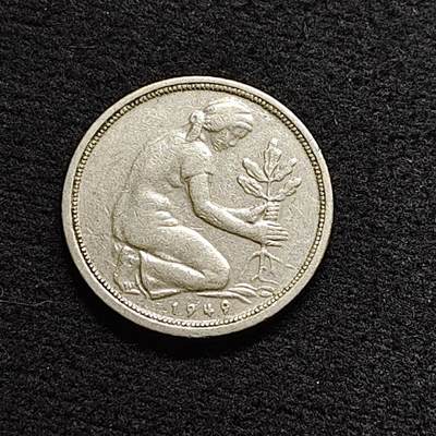 【全场包邮】纯粹捡漏拍470场（免费代拍第7场） - 德国战后过渡银行发行版1949年50芬尼