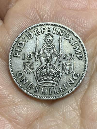 2025年第一百一十五场(总第一百四十一场）外国好品散币(免佣金) - 英国🇬🇧1947年1先令(乔治六世第二版，苏格兰坐狮版，首发年仅发行2年)