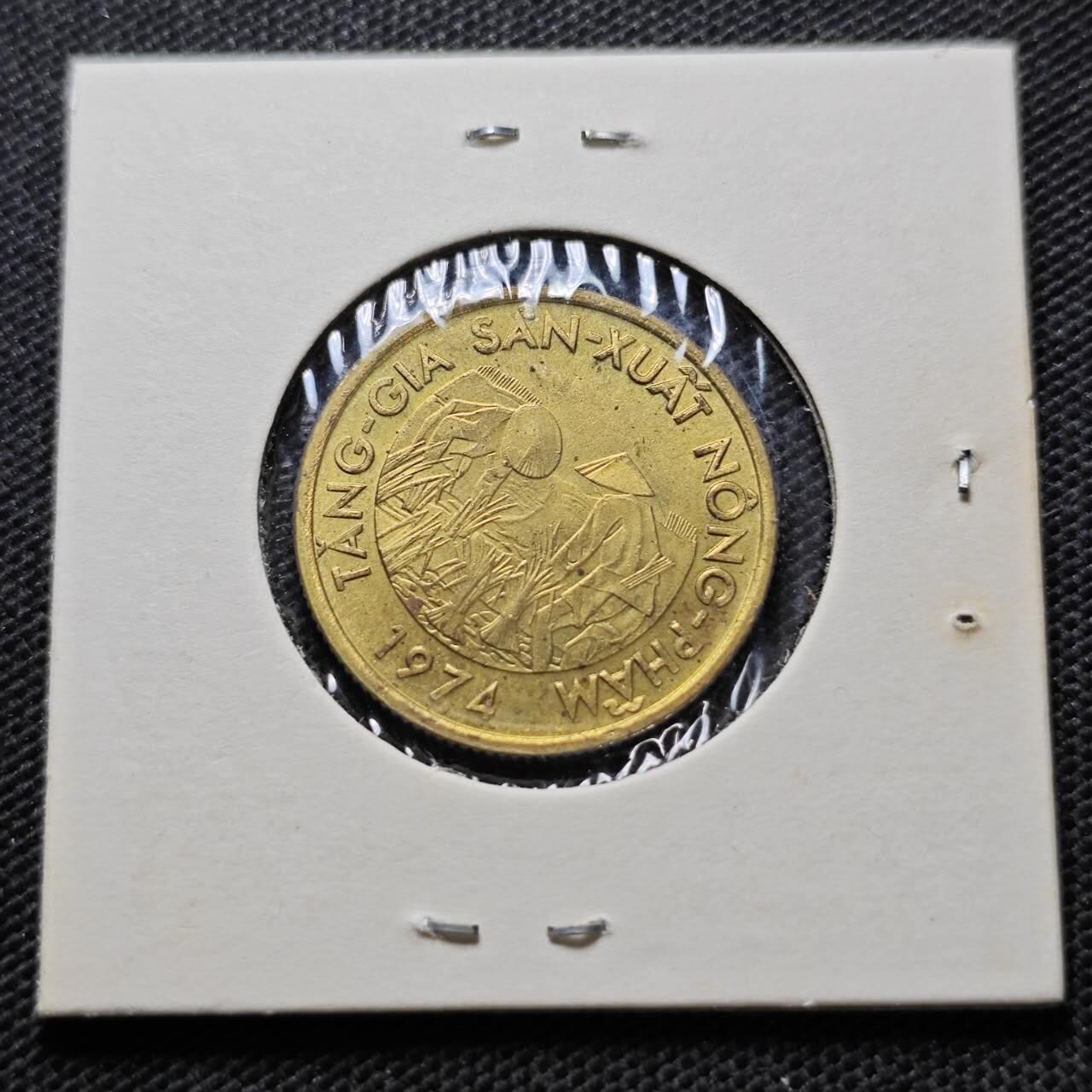 KK钱币收藏小铺  第357场  2月预留时间 周末发货 1974越南10盾 纪念币