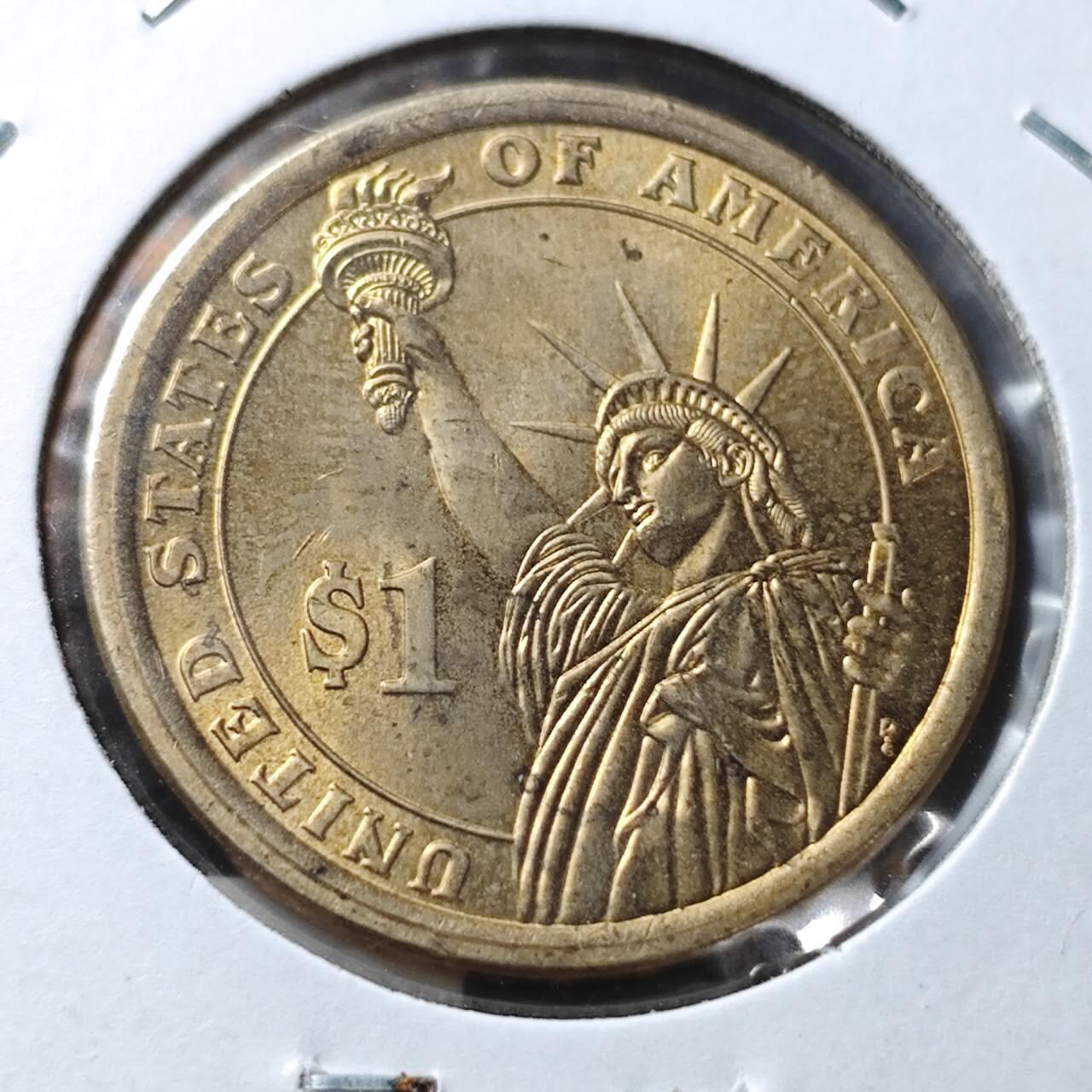 KK钱币收藏小铺  纪念币专场  2月预留时间 周末发货         2014美国第30届总统1元纪念币 