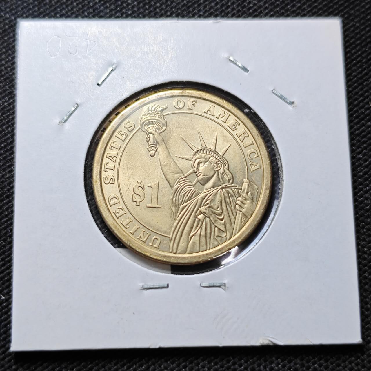 KK钱币收藏小铺  纪念币专场  2月预留时间 周末发货  2008美国第5届总统1元纪念币 