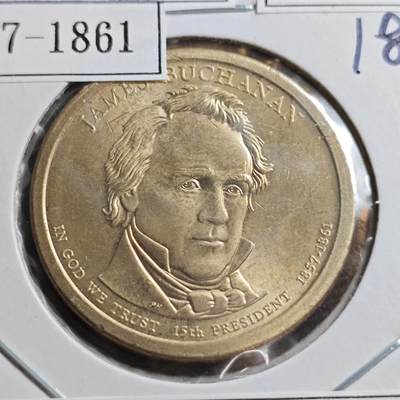 KK钱币收藏小铺  纪念币专场  2月预留时间 周末发货 -     2010美国第15届总统1元纪念币 