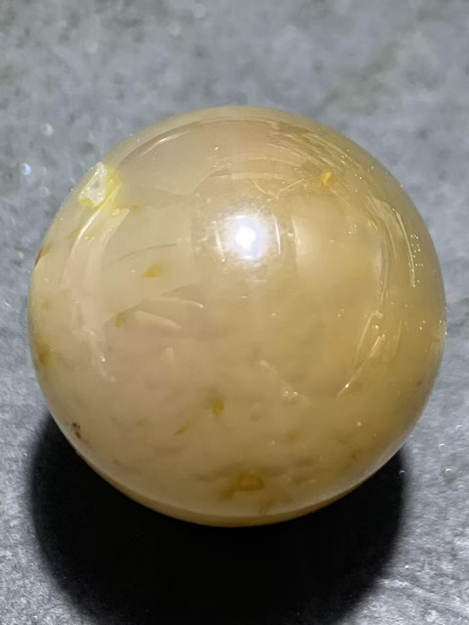 精美冰飘冻料高玉化糖心战国红玛瑙大圆珠一颗