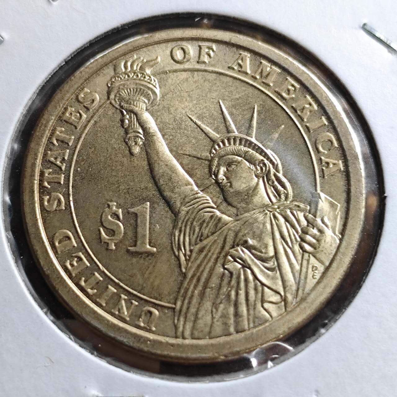 KK钱币收藏小铺  纪念币专场  2月预留时间 周末发货     2010美国第15届总统1元纪念币 