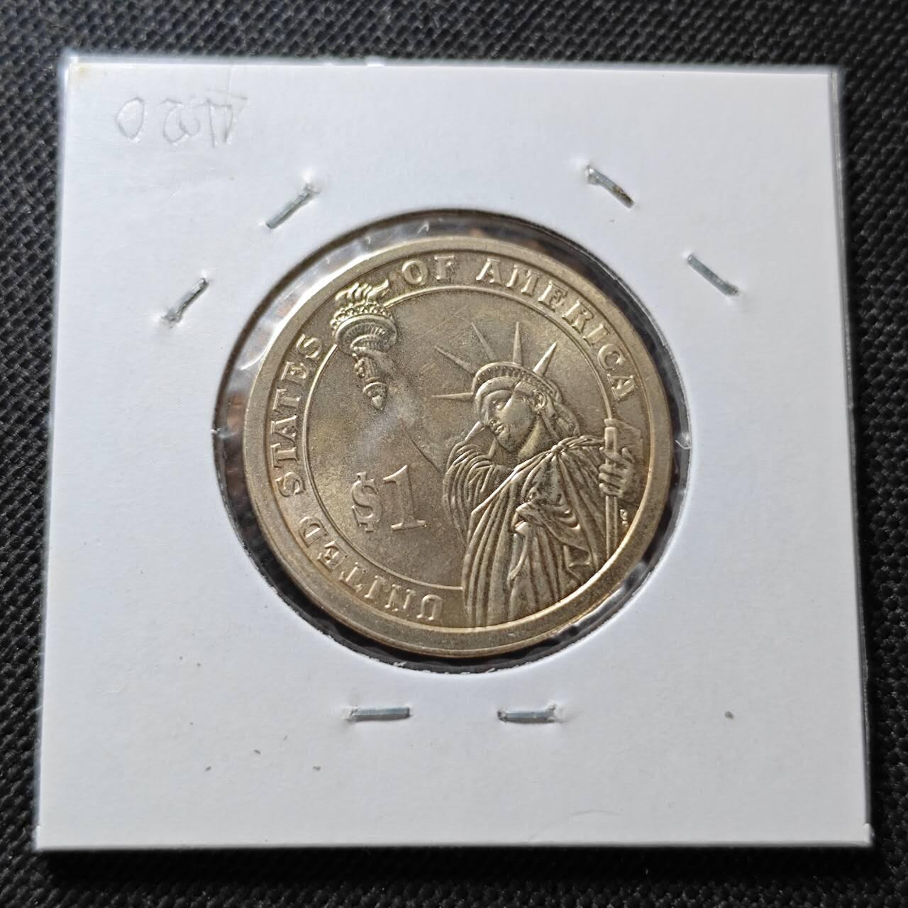 KK钱币收藏小铺  纪念币专场  2月预留时间 周末发货      2011美国第20届总统1元纪念币 