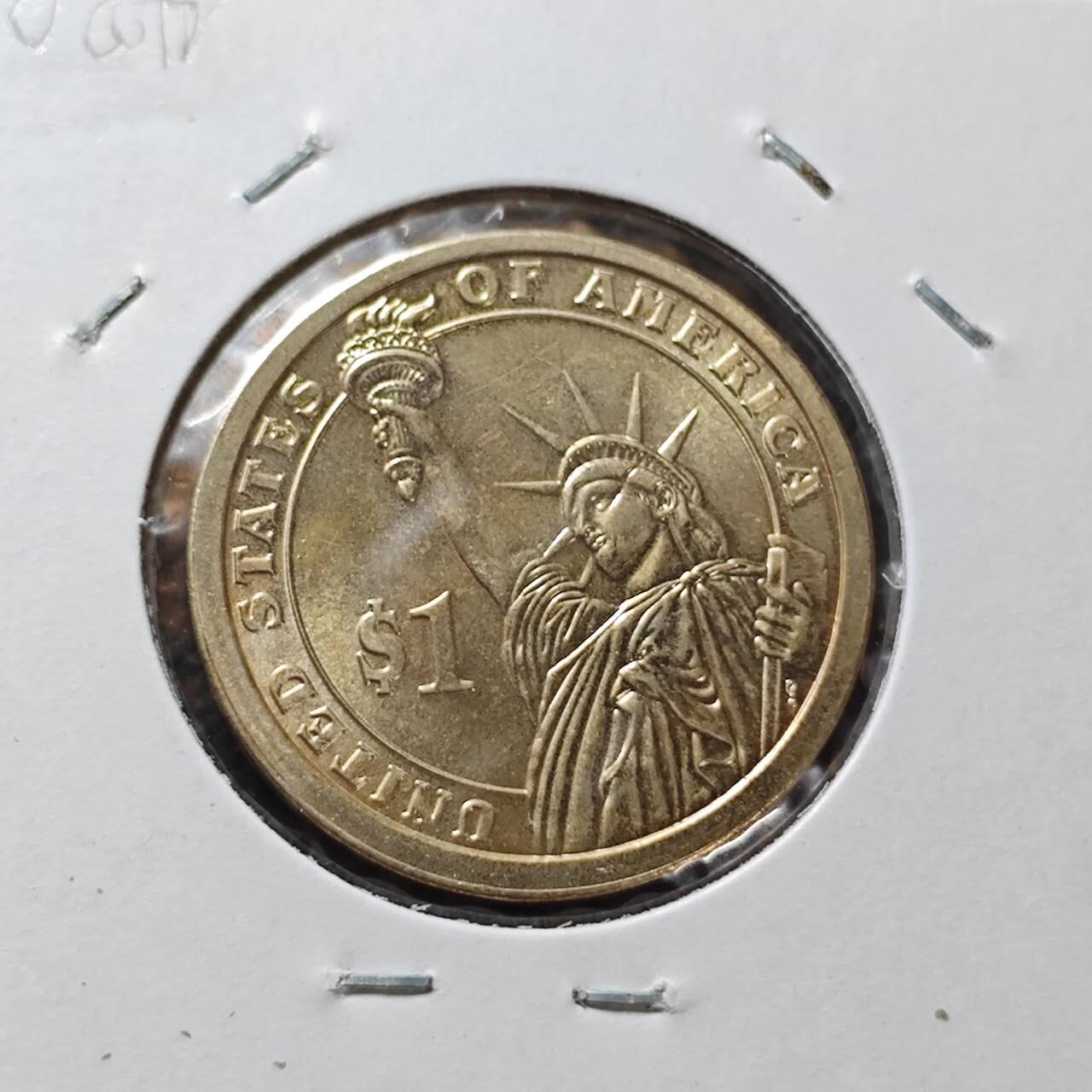 KK钱币收藏小铺  纪念币专场  2月预留时间 周末发货      2011美国第20届总统1元纪念币 