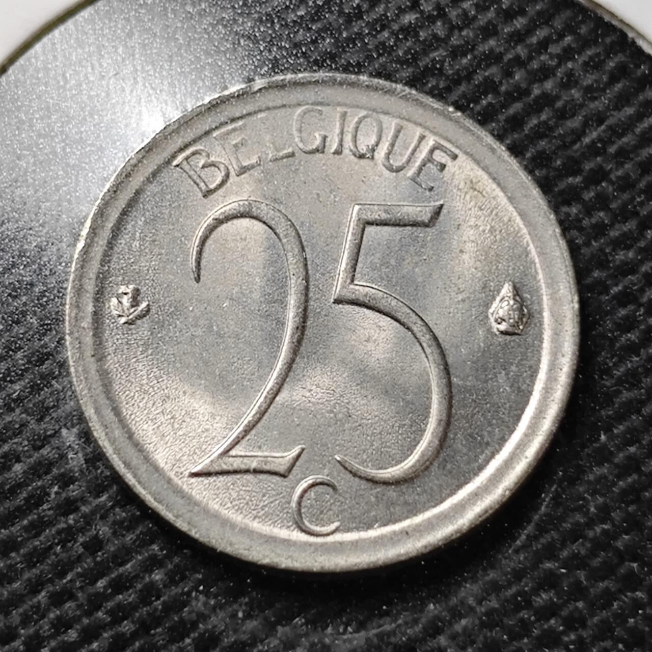 KK钱币收藏小铺  第357场  2月预留时间 周末发货 1972比利时25分 拆卷品