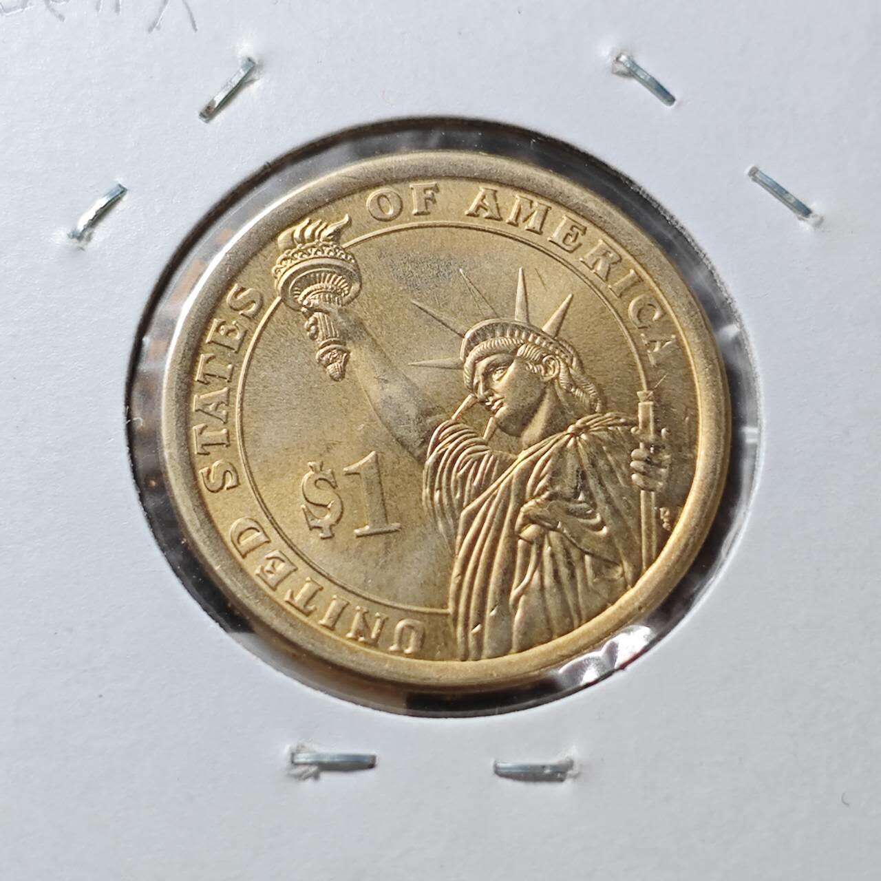 KK钱币收藏小铺  纪念币专场  2月预留时间 周末发货         2014美国第31届总统1元纪念币 