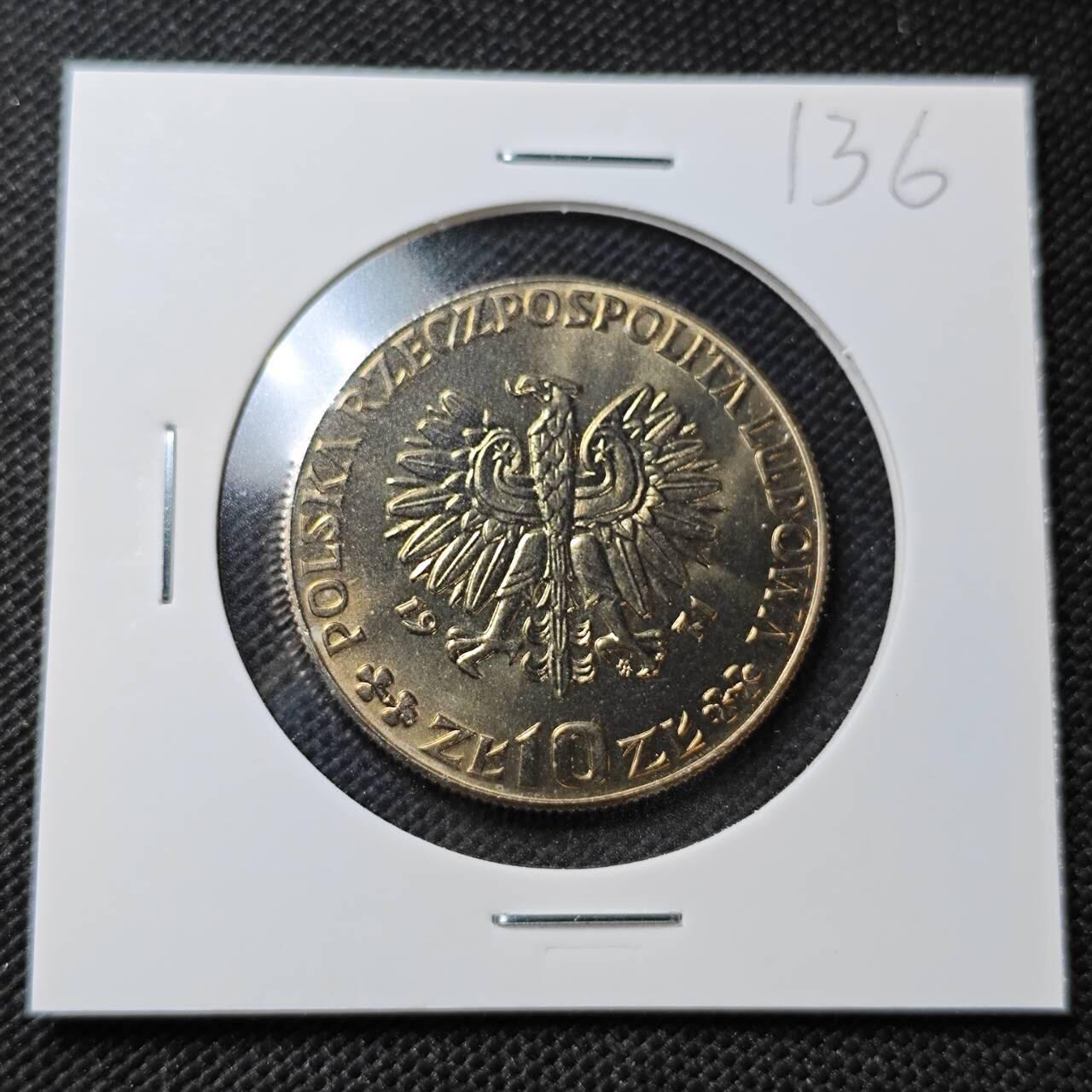 KK钱币收藏小铺  纪念币专场  2月预留时间 周末发货  1971波兰10兹罗提FAO 样币