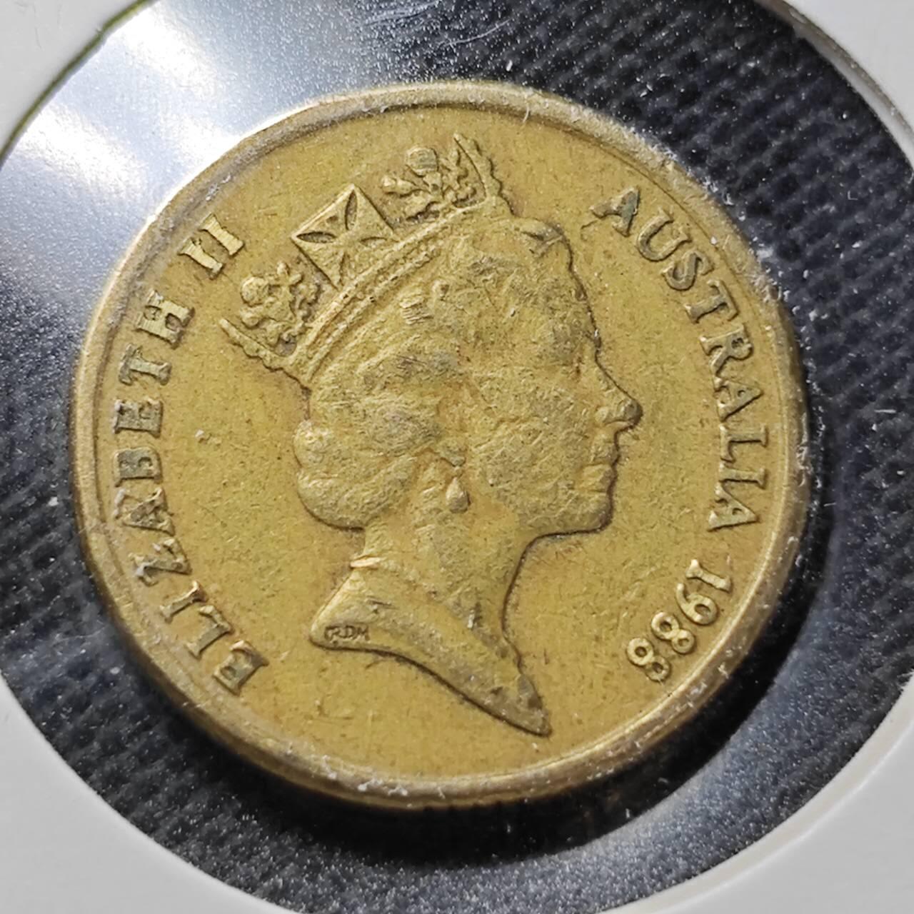 KK钱币收藏小铺  第357场  2月预留时间 周末发货 1988澳大利亚土著人2元 