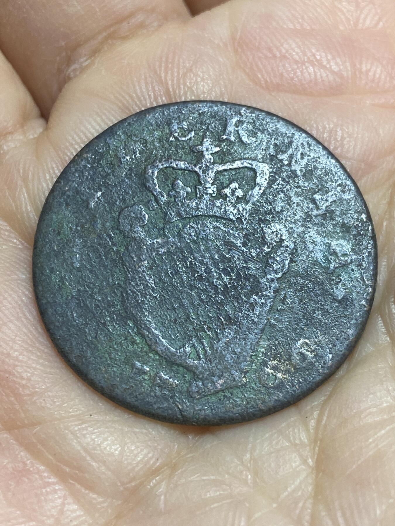 2025年第一百一十五场(总第一百四十一场）外国好品散币(免佣金) 英属爱尔兰1766年半便士(乔治三世第一版，首发年仅发行2年)