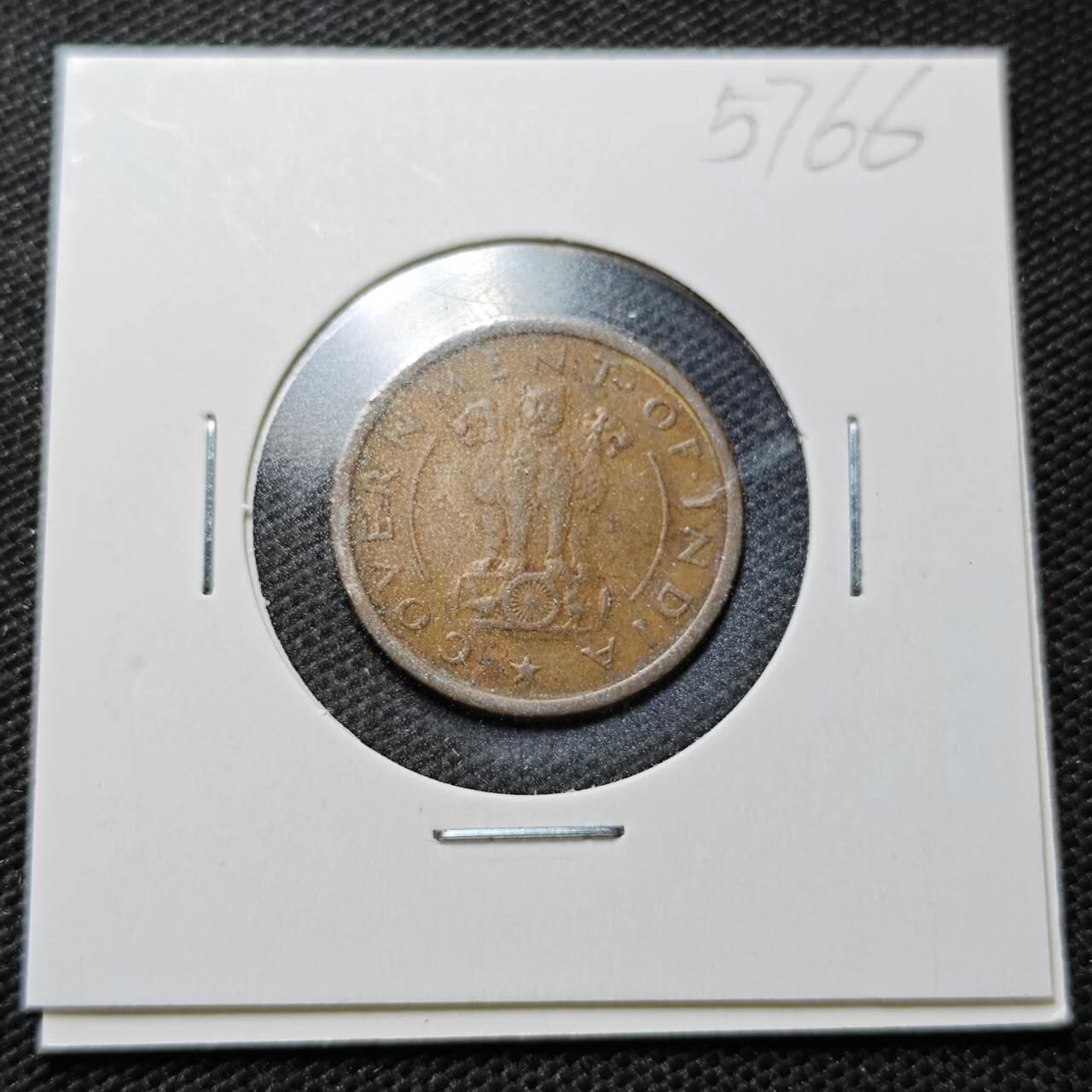 KK钱币收藏小铺  第357场  2月预留时间 周末发货 1952印度1派沙 小马