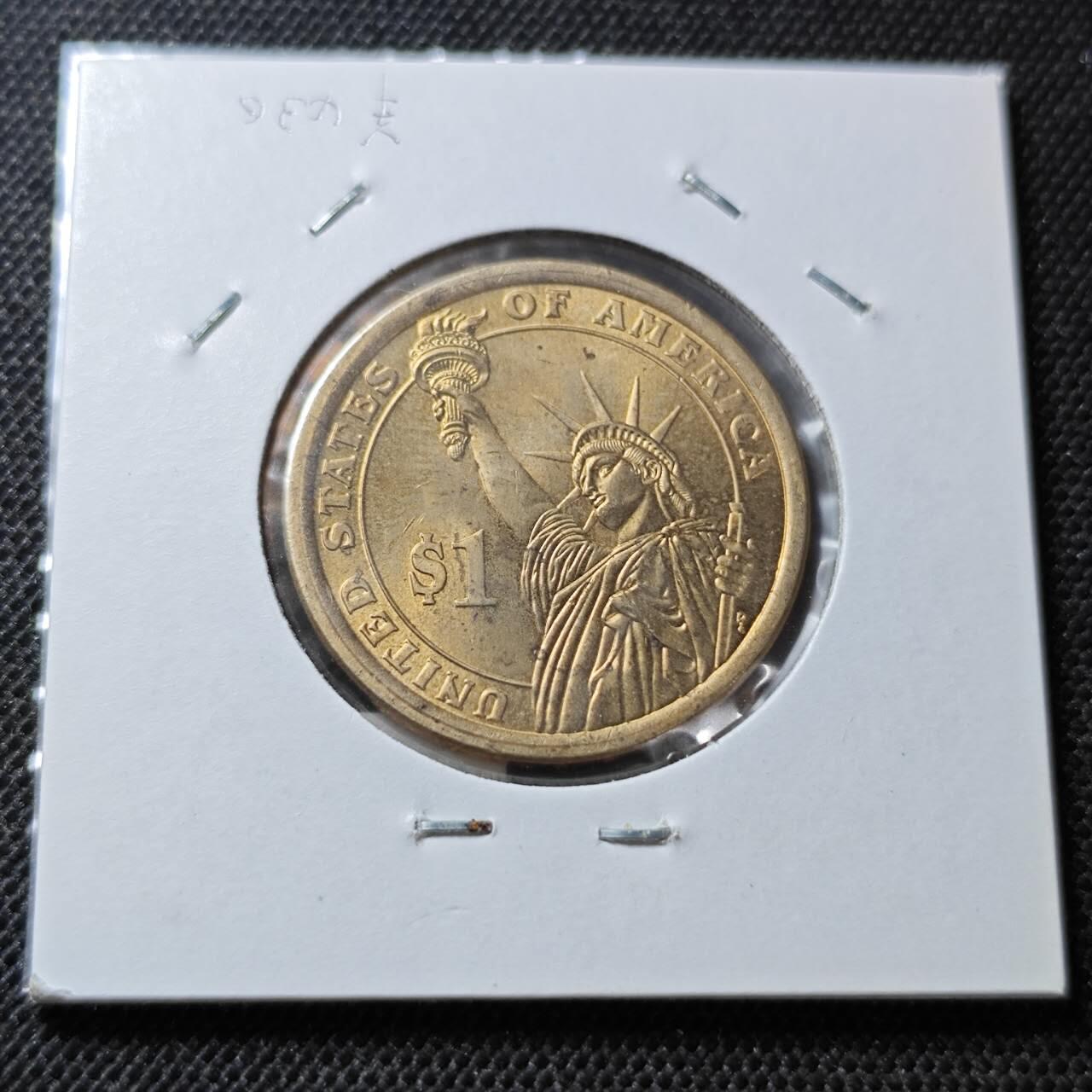 KK钱币收藏小铺  纪念币专场  2月预留时间 周末发货         2014美国第30届总统1元纪念币 