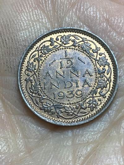 2025年第一百一十五场(总第一百四十一场）外国好品散币(免佣金) - 英属印度1939年1/12安娜(乔治六世第一版，b版孟买造)
