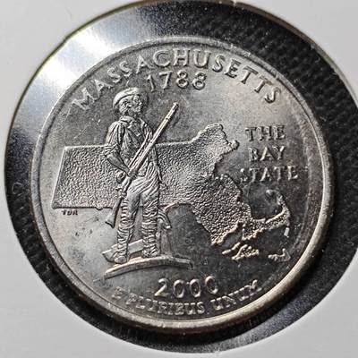 KK钱币收藏小铺  第357场  2月预留时间 周末发货 - 2000美国25分 纪念币好品