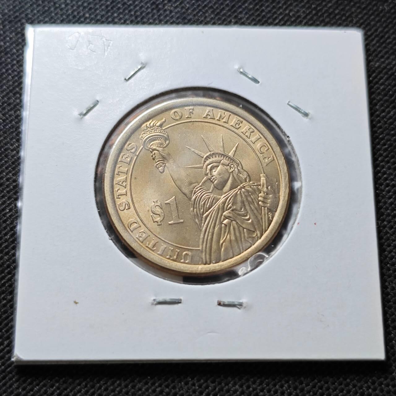 KK钱币收藏小铺  纪念币专场  2月预留时间 周末发货          2015美国第34届总统1元纪念币 