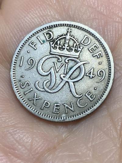 2025年第一百一十五场(总第一百四十一场）外国好品散币(免佣金) - 英国🇬🇧1949年6便士(乔治六世第三版，首发年)
